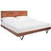 SAFAVIEH Couture Collection Madyson Light Walnut/Black Hairpin Leg Queen Size Bed