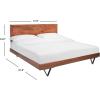SAFAVIEH Couture Collection Madyson Light Walnut/Black Hairpin Leg Queen Size Bed