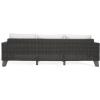 SAFAVIEH Couture Collection Margarita Dark Grey/White Faux Wicker Indoor/Outdoor Patio Sofa(Dark Grey/White)