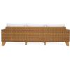 SAFAVIEH Couture Collection Margarita Dark Grey/White Faux Wicker Indoor/Outdoor Patio Sofa(Natural/White)