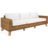 SAFAVIEH Couture Collection Margarita Dark Grey/White Faux Wicker Indoor/Outdoor Patio Sofa(Natural/White)