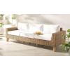 SAFAVIEH Couture Collection Margarita Dark Grey/White Faux Wicker Indoor/Outdoor Patio Sofa(Natural/White)