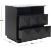 SAFAVIEH Couture Collection Patty Natural 2-Drawer Nightstand (Fully Assembled)(Black)