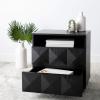 SAFAVIEH Couture Collection Patty Natural 2-Drawer Nightstand (Fully Assembled)(Black)