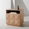 SAFAVIEH Couture Collection Patty Natural 2-Drawer Nightstand (Fully Assembled)(Natural)