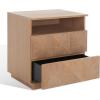 SAFAVIEH Couture Collection Patty Natural 2-Drawer Nightstand (Fully Assembled)(Natural)