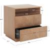 SAFAVIEH Couture Collection Patty Natural 2-Drawer Nightstand (Fully Assembled)(Natural)