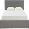 SAFAVIEH Couture Collection Rosita Low-Profile Ivory Tufted Upholstered Queen Bed, Ideal for Bedroom, Guest Room(Light Grey – K)
