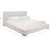 SAFAVIEH Couture Collection Sasharose Cream Upholstered Queen Size Bed(Creme)