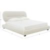SAFAVIEH Couture Collection Thalia Cream Boucle King Size Bed with Oval Headboard(Creme)