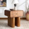 SAFAVIEH Couture Collection Torricelli Mid-Century Modern 1-Drawer Nightstand Bedside Accent Table(Medium Oak)