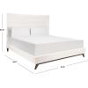 SAFAVIEH Couture Collection Tsarina Dark Seafoam Velvet Tufted Queen Size Bed(Cream)