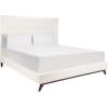 SAFAVIEH Couture Collection Tsarina Dark Seafoam Velvet Tufted Queen Size Bed(Cream)