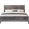 SAFAVIEH Couture Home Collection Almira Grey Wood Headboard No Box Spring Required Queen Bed SFV4116A-Q-2BX(Grey)
