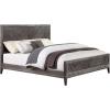 SAFAVIEH Couture Home Collection Almira Grey Wood Headboard No Box Spring Required Queen Bed SFV4116A-Q-2BX(Grey)