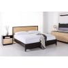 SAFAVIEH Couture Home Collection Stassie Coastal Natural Cane/Black Headboard No Box Spring Required King Bed