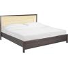 SAFAVIEH Couture Home Collection Stassie Coastal Natural Cane/Black Headboard No Box Spring Required King Bed