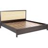 SAFAVIEH Couture Home Collection Stassie Coastal Natural Cane/Black Headboard No Box Spring Required King Bed