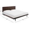 SAFAVIEH Couture Home Collection Zinnia Walnut Brown Wooden Platform King Bed(Walnut)