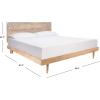SAFAVIEH Couture Home Dalvin Natural and Distressed Whitewash Wood Queen Bed Platform(Natural)