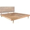 SAFAVIEH Couture Home Dalvin Natural and Distressed Whitewash Wood Queen Bed Platform(Natural)
