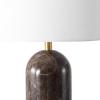 SAFAVIEH Couture Lighting Collection Kayabelle Dark Brown/White Marble 27-inch Dimmable Table Lamp for Bedroom Living Room Home Office Desk Nightstand (LED Bulb Included)