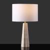 SAFAVIEH Couture Lighting Collection Naveen Travertine/White 25-inch Table Lamp for Bedroom Living Room Home Office Desk Nightstand (LED Bulb Included)