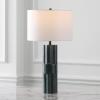 SAFAVIEH Couture Lighting Collection Tolliver Dark Green/White Marble 28-inch Table Lamp for Bedroom Living Room Home Office Desk Nightstand (LED Bulb Included)