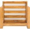 SAFAVIEH Couture Outdoor Collection Andros Natural/Beige Teak Solid Wood Patio Chair