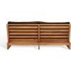 SAFAVIEH Couture Outdoor Collection Julianne Natural/Brown Teak Solid Wood Patio Sofa(Natural/Dark Brown)