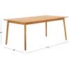 SAFAVIEH Couture Outdoor Collection Mayaguana Natural Solid Teak Wood Dining Table