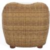 SAFAVIEH Couture Outdoor Collection Melbourne Natural/White Cushion Wicker Patio Accent Chair