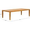 SAFAVIEH Couture Outdoor Collection Samoa Natural Brown Brazilian Teak Solid Wood Patio Coffee Table