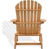 SAFAVIEH Couture Outdoor Patio Furniture Collection – Alani Natural Teak Adirondack Chair, Classic Outdoor Lounge Chair for Patio, Deck & Garden, Solid Teak Wood (CPT1062A)(Natural)