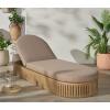 SAFAVIEH Couture Outdoor Patio Furniture Collection – Arielle Solid Wood Sun Lounger, Adjustable Reclining Chaise Lounge Chair, Fully Assembled (CPT5002)(Natural/Brown)
