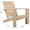 SAFAVIEH Couture Outdoor Patio Furniture Collection – Calypso Sand Eucalyptus Adirondack Chair, Classic Outdoor Lounge Chair for Patio, Deck & Garden, Solid Wood (CPT1064A)(Sand)