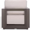 SAFAVIEH Couture Outdoor Patio Furniture Collection – Donaldo Accent Chair, Dark Grey Aluminum Frame with Beige Cushions, Fully Assembled (CPT4010A)(Dark Grey/Beige)