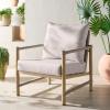 SAFAVIEH Couture Outdoor Patio Furniture Collection – Dorianna Accent Chair, Sand & Beige Woven Rope and Removable Cushions (CPT4004A)(Sand/Beige)
