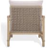 SAFAVIEH Couture Outdoor Patio Furniture Collection – Dorianna Accent Chair, Sand & Beige Woven Rope and Removable Cushions (CPT4004A)(Sand/Beige)