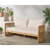 SAFAVIEH Couture Outdoor Patio Furniture Collection – Gale Natural & Beige Teak & Hyacinth Sofa, Curved Rope-Wrapped Frame with Plush All-Weather Cushions (CPT2014A)(Natural/Beige)