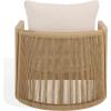 SAFAVIEH Couture Outdoor Patio Furniture Collection – Gale Teak & Woven Hyacinth Accent Chair, Outdoor Lounge Seating (CPT2013)(Natural/Beige)