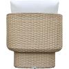 SAFAVIEH Couture Outdoor Patio Furniture Collection – Giuseppe Natural & White Wicker Accent Chair, Modern Rattan Design with Cushions, Fully Assembled (CPT4016A)(Natural/White)
