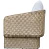 SAFAVIEH Couture Outdoor Patio Furniture Collection – Giuseppe Natural & White Wicker Accent Chair, Modern Rattan Design with Cushions, Fully Assembled (CPT4016A)(Natural/White)