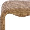 SAFAVIEH Couture Outdoor Patio Furniture Collection – Lynsee Natural Wicker Patio Bench, Handwoven Faux Rattan, Fully Assembled (CPT2113A)(Natural)