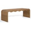 SAFAVIEH Couture Outdoor Patio Furniture Collection – Lynsee Natural Wicker Patio Bench, Handwoven Faux Rattan, Fully Assembled (CPT2113A)(Natural)