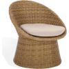 SAFAVIEH Couture Outdoor Patio Furniture Collection – Lynsee Wicker Chair with Cushion, Fully Assembled (CPT2112)(Natural)