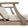SAFAVIEH Couture Outdoor Patio Furniture Collection – Martinique Chaise Lounge Chair, Natural Teak Solid Wood with Removable White Cushions (CPT1066H)(Natural/Beige)