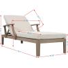 SAFAVIEH Couture Outdoor Patio Furniture Collection – Martinique Chaise Lounge Chair, Natural Teak Solid Wood with Removable White Cushions (CPT1066H)(Natural/Beige)