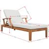 SAFAVIEH Couture Outdoor Patio Furniture Collection – Martinique Chaise Lounge Chair, Natural Teak Solid Wood with Removable White Cushions (CPT1066H)(White/Natural Teak)