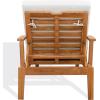 SAFAVIEH Couture Outdoor Patio Furniture Collection – Martinique Chaise Lounge Chair, Natural Teak Solid Wood with Removable White Cushions (CPT1066H)(White/Natural Teak)